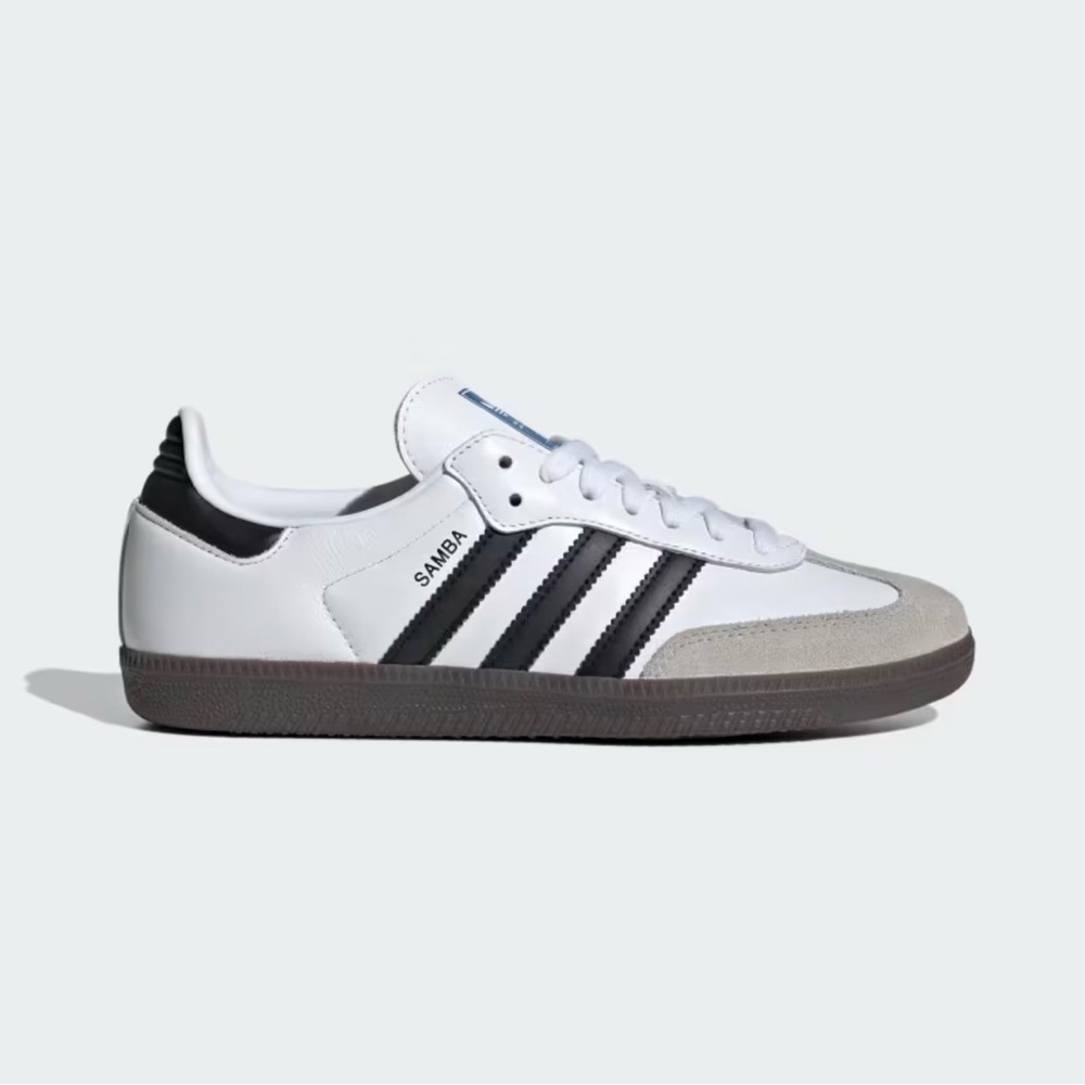 Adidas White and Black Samba Retro Sneakers - Picture 6 of 6
